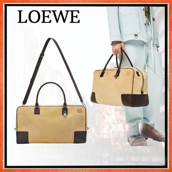 【ロエベLOEWE】スエードとカーフスキンのアマゾナ44バッグ B039N12X02